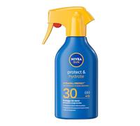 NIVEA SUN Protect & Hydrate Spray Solare SPF 30 250 ml, Crema solare 30 spray idratante 48h ad assorbimento rapido, Protezione solare 30 resistente all'acqua con Vitamina C e Acido Ialuronico