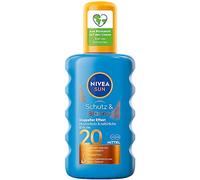 NIVEA Sun Protection & abbronzatura Spray solare SPF 20 (200 ml), crema solare con estratto di melanina per un'abbronzatura uniforme, protezione solare istantanea con sistema di filtraggio UVA/UVB