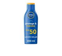 NIVEA Lozione solare Protegge e Idrata SPF50+ con vitamina C e acido ialuronico 200 ml