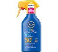 NIVEA SUN Protezione e cura per bambini, spray solare SPF 50+, alta protezione solare con pantenolo, vitamina C ed E, extra impermeabile per pelli sensibili (250 ml)