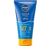 NIVEA SUN Protezione e cura Ultra Lotion SPF 50+, protezione solare resistente al sudore con vitamina C e acido ialuronico, 3 x crema solare impermeabile più lunga con 48 ore di umidità (150 ml)
