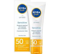NIVEA SUN Sensitive Crema Viso Solare per Pelli Sensibili SPF50, 50 ml