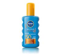 NIVEA Sun SPF50 - Spray solare protettivo e abbronzante (200 ml), abbronzatura naturale con pro-melanine naturali, protezione solare molto elevata, abbronzatura e crema solare