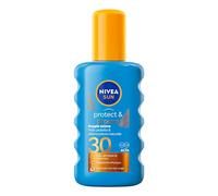 NIVEA SUN Spray Protect & Bronze SPF 30 200 ml, Crema solare 30 spray abbronzante corpo, Protezione solare 30 con attivatore di Melanina acceleratore abbronzatura, Resistente all'acqua, Non unge