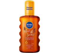 NIVEA SUN Tropical Bronze Ölspray LSF 6 (200 ml), Sonnenschutz für langanhaltende Bräune ohne Selbstbräuner, Sonnenspray mit Carotin-Extrakt und Vitamin E