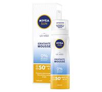 Nivea Sun UV Viso Crema Solare Mousse Idratante FP50 Protezione Molto Alta, 75 ml