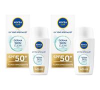 Nivea Sun Uv Viso Derma Skin Clear FP50+ 40 ml, Crema solare viso anti