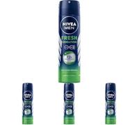 NIVEA Uomini Spray Fresh Sensation Antitraspirante, 150 ml (Confezione da 4)