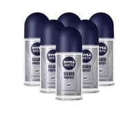 Nivea Uomo Silver Protect Deodorante Roll-On Antibatterico Lunga Durata Confe...