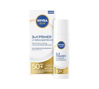 NIVEA SUN 2in1 Primer UV Serum Quotidiano SPF50+ 30 ml, Siero SPF 50+ viso per una pelle protetta e levigata, Protezione solare viso dal finish invisibile ideale come base per il make up