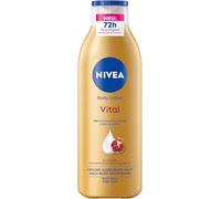 NIVEA Vital Lozione per il corpo, 250 ml | Crema corpo nutriente con melograno, olio di macadamia e siero per la cura profonda, idratazione per 72 ore per pelli mature