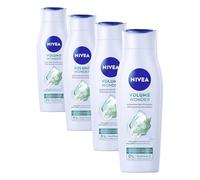 NIVEA Volume Wonder Shampoo Rinforzante Con Collagene Ed Estratto Di Bambù Naturale Senza Silicone Shampoo Per Capelli Per Un Effetto Volume Immediato Confezione Da 4 250 Ml