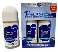 NIVEA Women Derma Control Defend Deodorante Roll-On 50ml x 2 - Micro Hyaluron