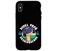 Nivel Papà sbloccato Regalo Padres Gamer Custodia per iPhone X/XS
