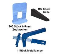 Nivelliersystem 0,5 MM 100 Cinturino 100 Zeppe + Metallzange Peygran Piastrelle
