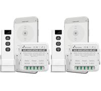 NIVIAN Controller WiFi per motore di tende con telecomando RF. Controllo remoto App Tua. Interruttore Tapparella WiFi Programmazione Oraria, Timer e Misurazione del Consumo. Compatibile con Alexa e