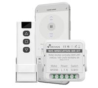 NIVIAN Controller WiFi per motore di tende con telecomando RF. Controllo remoto App Tua. Interruttore Tapparella WiFi Programmazione Oraria, Timer e Misurazione del Consumo. Compatibile con Alexa e