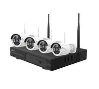 NIVIAN Kit Videosorveglianza WiFi SUPERHD 2K - Sicurezza Facile da Installare per Casa o Negozio, Visione Notturna, Rilevamento Umano Intelligente, Controllo da App - 4 Telecamere + NVR 10CH