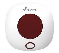 NIVIAN Sirena da Interno Wireless 433 MHz - Allarme 85 dB con Flash LED, Batteria di Riserva, Collegamento Plug & Play, Compatibile con Sistemi di Allarme Nivian