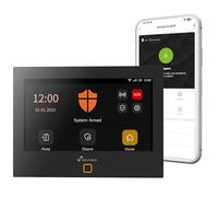 NIVIAN Sistema di Allarme Casa WiFi + GSM 4G con Schermo Touch - Kit Antifurto Wireless per Casa e Ufficio, App Tuya, Notifiche SMS e Chiamate, Sirena e Sensori