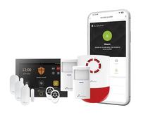 NIVIAN Sistema di Allarme Casa WiFi + GSM 4G con Schermo Touch - Kit Antifurto Wireless per Casa e Ufficio, App Tuya, Notifiche SMS e Chiamate, Sirena e Sensori Porta e Movimento