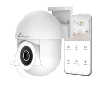 NIVIAN Telecamera WiFi Esterno 2K SUPERHD PTZ Sorveglianza 360° Visione Notturna