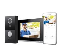 NIVIAN Videocitofono Intelligente WiFi Full HD per Esterno con Touch Monitor, Connessione a 2 Fili, Controllo vocale Alexa/Google, Registrazioni MicroSD - Serie Smart Security