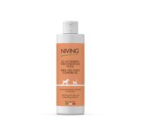 Niving Gel detergente senza risciacquo alla pesca | Per cani e gatti | Shampoo a secco | Pulizia profonda | Nutriente, igienizzante, antiodore, tonificante | Formulazione delicata | 250 ml