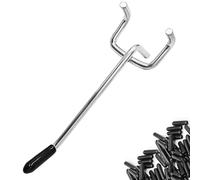 Nivithi 55 ganci forati da parete da 10 cm per attrezzi da parete e accessori da officina. Questi ganci per pareti perforate sono ideali come accessorio per portautensili e accessori da officina