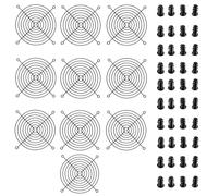 Nivithi Griglia ventilatore PC 120 mm, 10 pezzi, colore: Nero | Ferro,per la custodia, questa griglia ventilatore PC isola il cavo, la copertura del ventilatore 120 mm protegge l'elica