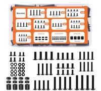 Nivithi Kit viti VESA/montaggio TV (nero/ferro) M4/M5/M6/M8+Rondelle/Distanziali.Compatibile con staffe a parete e TV Standfüße, viti di ricambio universale