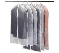Niviy Copriabiti Antipolvere 6PCS Traslucida Impermeabile 3 Pezzi 60 cm*100 cm + 3 Pezzi 60 cm*120 cm PEVA con la Chiusura Lampo Abbigliamento Copre per Vestiti