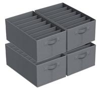 Niviy Organizer Armadio,4 Pezzi Organizzatore Armadio,Organizer Cassetti per Fasciatoio,Bambini,Maglioni,Jeans(44x30x20cm)