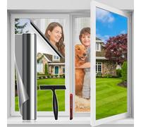 Niviy Pellicola per Vetri Finestre Privacy 59.5 CM x400 CM Pellicola Specchio Con Raschietto e Taglierino Protezione UV, Privacy, Controllo termico, Facile da Applicare Adatto a Tutte le Finestre