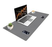 Niviy Tappetino Scrivania in Pelle PU, Desk Mat, Impermeabile e Antiscivolo Tappetino PC Scrivania, Multiuso come Mouse Pad e Tastiera, Ideale per Casa e Ufficio 100 cm x 40 cm, Grigio