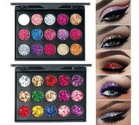 Nivofu 2 Pezzi Palette di Ombretti Glitter, 30 Colori Tavolozza di Ombretti, Tavolozza di Trucco Glitter, Ombretti dal Colore Intenso, Palette di occhi altamente pigmentate a lunga durata
