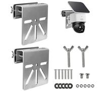 Nivofu 2 Pezzi Supporto Telecamera per Grondaia in Acciaio Inox Spessorato, Staffa Telecamera Esterna Universale Compatibile con Telecamera EZVIZ Esterno, Tapo, Imou, Senza Foratura