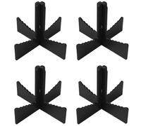 Nivofu Scolabottiglie Universale Salvaspazio, 4 Pezzi Adatto per Borracce e Bottiglie Plastica, Collo Superiore a 1,6 cm, Colore Nero