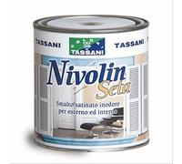 NIVOLIN SETA SMALTO SINTETICO INODORE BIANCO SATINATO PER ESTERNI ED INTERNI LT.0,75 TASSANI