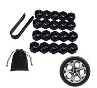 NIVRAIN 20 Pezzi Copri Bulloni Auto 19MM, Copridado per Ruota Auto con Clip, Nero Copridadi Bullone Ruota, Adatto per la Protezione dei Bulloni sulla Maggior Parte dei Modelli di Veicoli