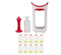 Nivvity Squeeze Station, Squeeze Station Press & amp; Sistema di conservazione Sacchetti per Alimenti Portatili per spremiagrumi per purea di Frutta per Bambini per Cucina Domestica (Rosy Red)