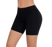 Niwicee Pantaloncini Sottogonna Donna Leggings Corti Estivi Antisfregamento con Vita Alta Larga Senza Cuciture Tessuto Fresco Non Si Arrotola per Yoga Ciclismo sotto la Gonna (Nero, XXL)