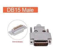NIWPPKIMX DB15 2 file Connettore metallico D Sub in ottone placcato oro Contattore 15 pin Presa porta foro femmina Adattatore maschio(Male)
