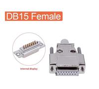 NIWPPKIMX DB15 2 file Connettore metallico D Sub in ottone placcato oro Contattore 15 pin Presa porta foro femmina Adattatore maschio(Female)