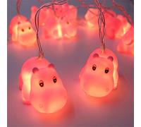 NIWWIN 1.8M 10 LED Camera dei bambini per bambini Luci notturne per animali carini Luci natalizie Luci decorative per alberi Party Yard Garden Baby Room Dorm Decor (Ippopotamo)