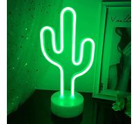 NIWWIN Cactus Neon, Segnaletica neon per interni,Interfaccia USB o alimentazione della batteria,Adatto per la stanza dei bambini, festa di festa, matrimonio e decorazione di Natale.