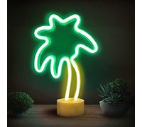 NIWWIN Coco Palm Tree Neon segno, lampada da tavolo al neon decorativa lampada batteria o USB operazione, Natale festa di compleanno decorazione notturna soggiorno regali per bambini