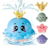 NIWWIN Giocattoli per Bagnetto, spruzzo Automatico, Giocattolo per Vasca da Bagno, per Bambini, Giochi d'Acqua Giocattolo alimentati a Batteria con Flash Colorati (Blu)