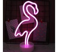NIWWIN Insegna al neon Decorazione da parete a LED USB/Luce notturna a batteria per Natale Regalo di compleanno Festa per bambini Soggiorno Decorazioni per matrimoni (Fenicottero)