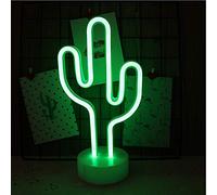 NIWWIN Insegna al neon Decorazione da parete a LED USB/Luce notturna a batteria per Natale Regalo di compleanno Festa per bambini Soggiorno Decorazioni per matrimoni (Cactus)